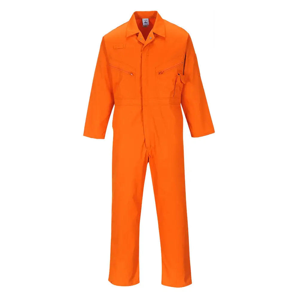 Portwest Liverpool Zip Overall C813 - Orange (ORR) / S
