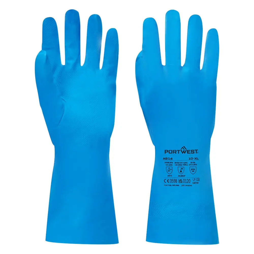 Portwest Livsmedelsgodkänd nitrilhandske A814 - Blå (BLU) / XS