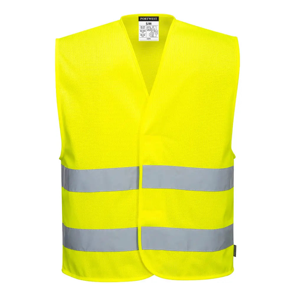 Portwest MeshAir Hi-Vis Två Bands VÄst C374 - Gul: (YER) / 4X/5X