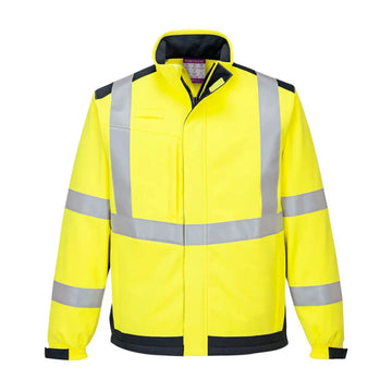Portwest Modaflame Multi Norm Arc Softshell Jacka MV72 - Gul/Marinblå (YNR) / S