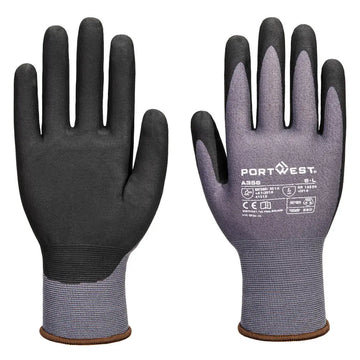 Portwest Montagehandske ESD Nitrilskum 12-pack A356 - Grå/Svart (G8R) / S