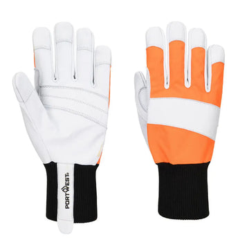 Portwest Motorsåg 150 Getläderhandske Klass 1 A291 - Orange (ORR) / S