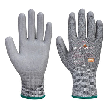 Portwest MR Skärskydd PU Palm Handske A622 - Grå (G7R) / XS