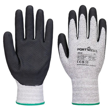 Portwest Nitrilhandske Grip 15 med rynkor (Pk12) A312 - Grå/Svart (G8R) / S