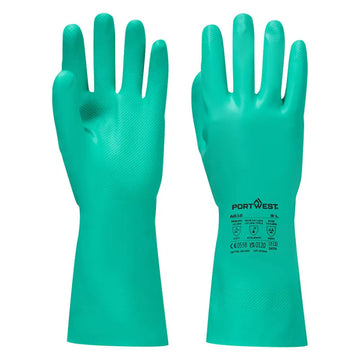 Portwest Nitrosafe Kemikalie Kraghandske A812 - Grön (GNR) / XS