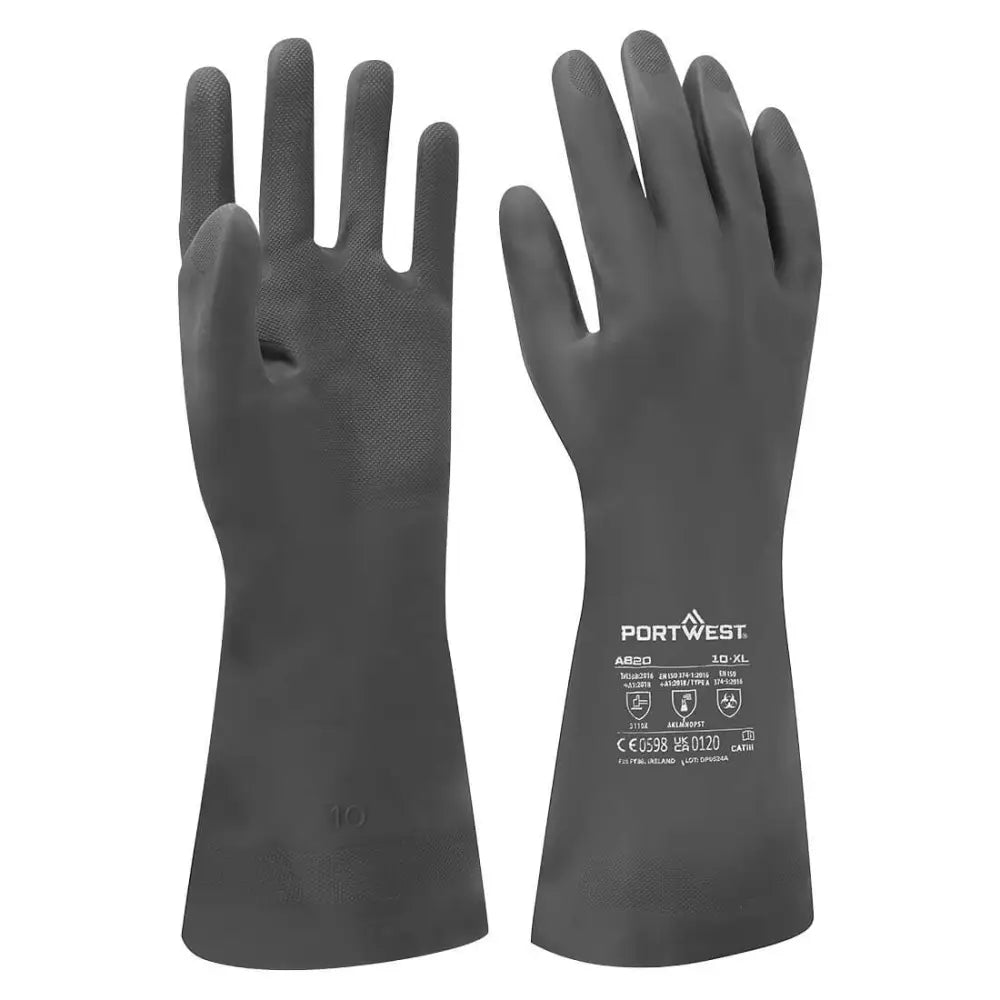 Portwest Nitrosafe Kemikalie Kraghandske A820 - Svart (BKR) / S