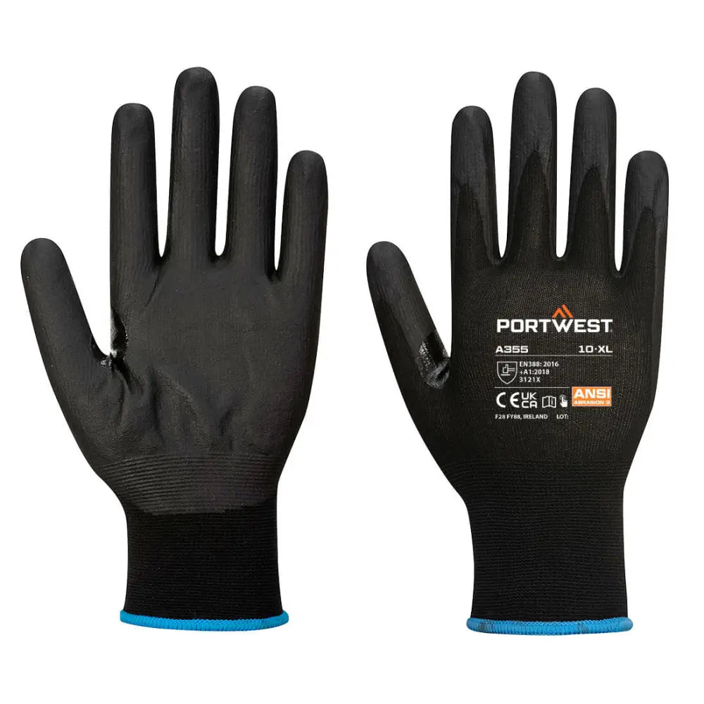 Portwest NPR15 Nitrilskum pekskärmshandske PK12 A355 - Svart (K8R) / XS