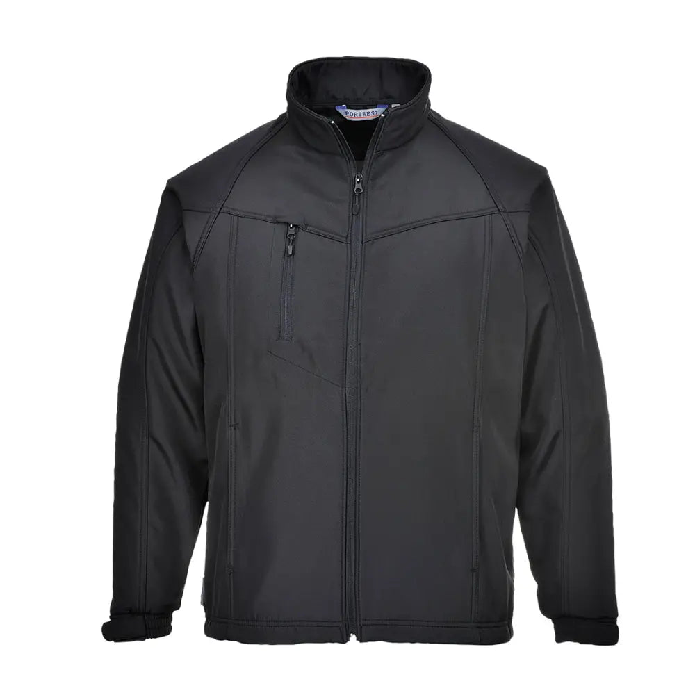 Portwest Oregon Softshelljacka för män (3L) TK40 - Svart (BKR) / S
