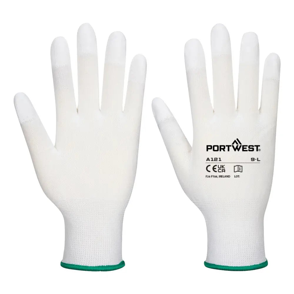 Portwest PU Fingertopps Handske A121 - Vit (WHR) / XXS