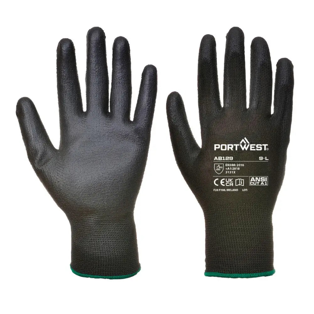 Portwest PU-Handske (288 par) AB129 - Svart (K8R) / XS