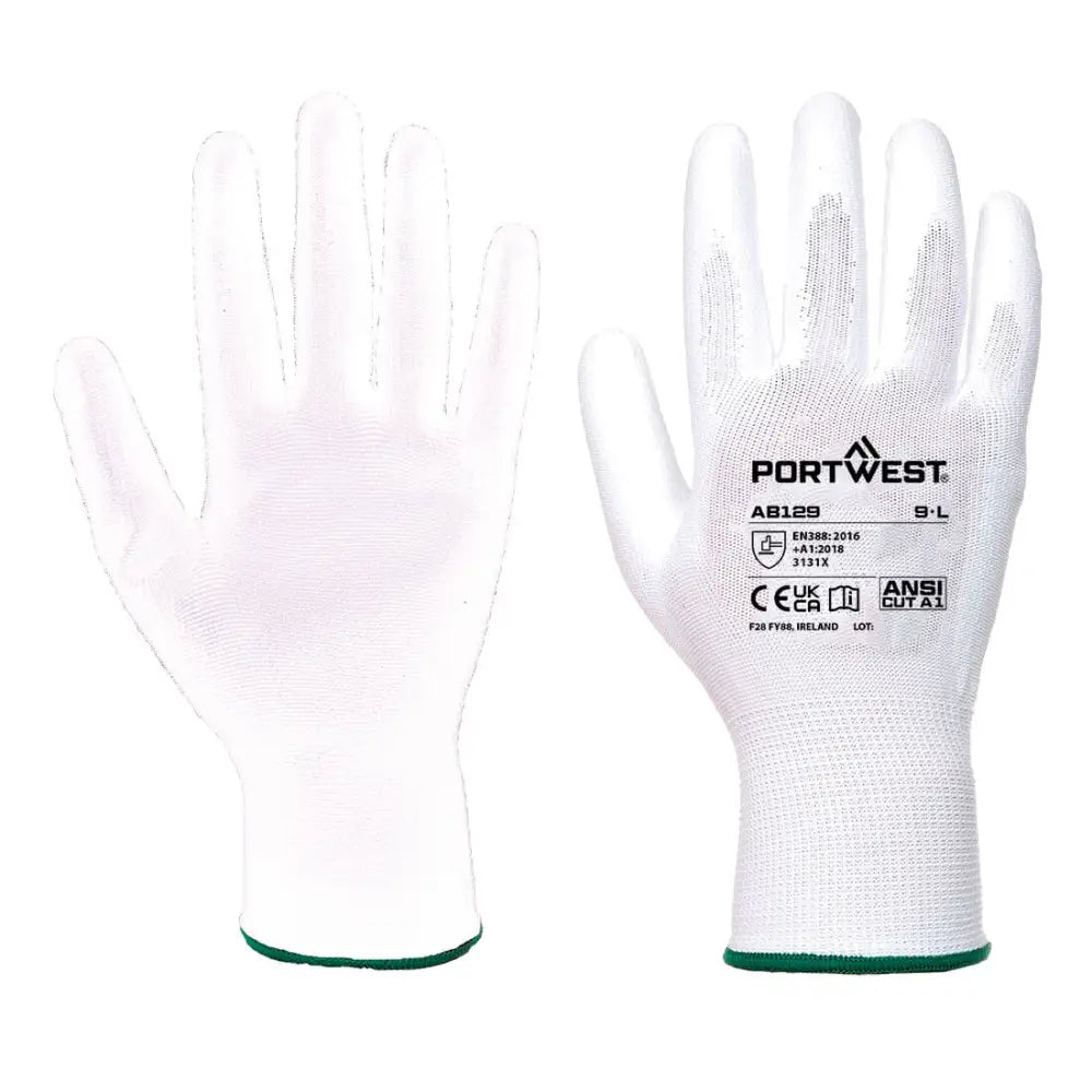 Portwest PU-Handske (288 par) AB129 - Vit (W6R) / XS