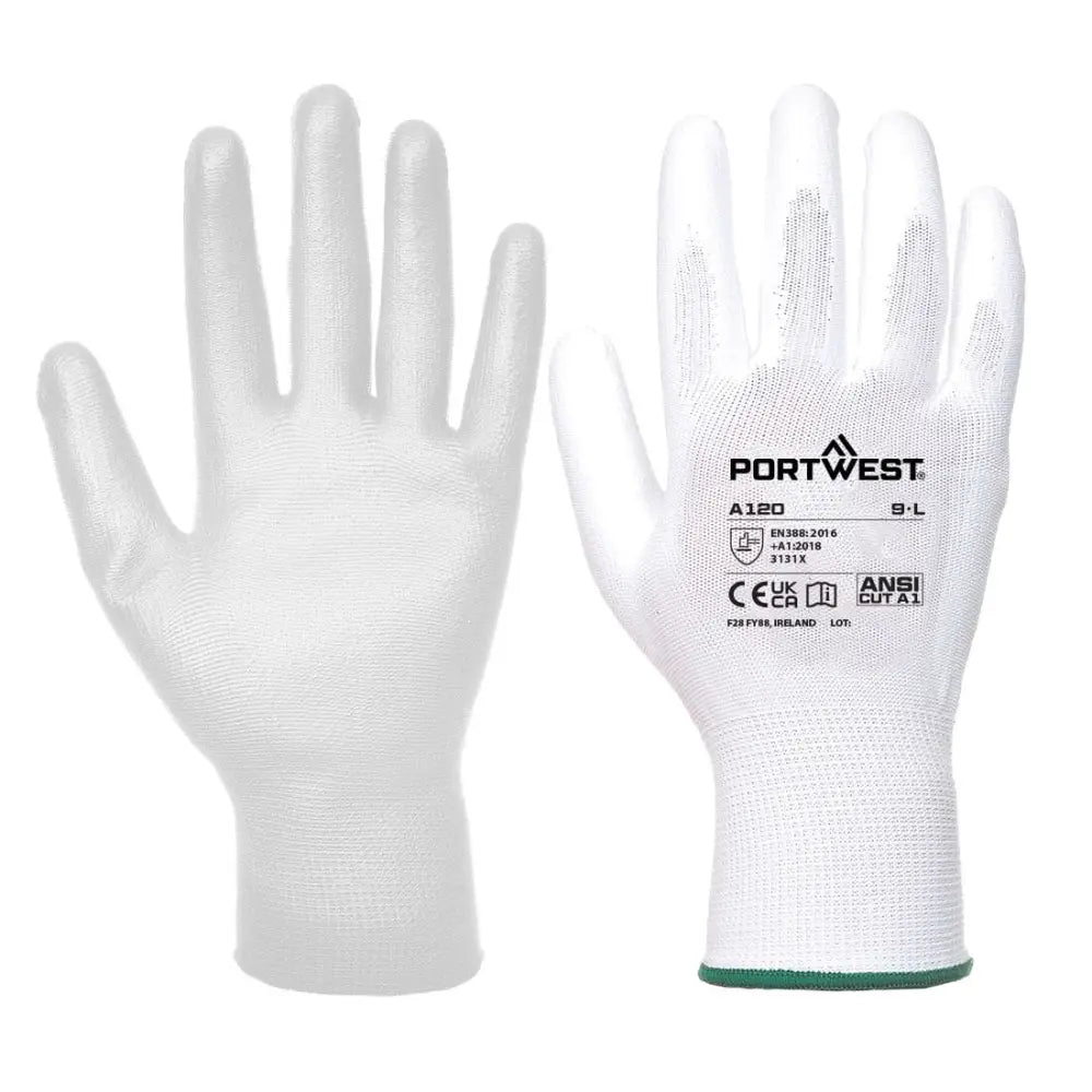 Portwest PU handske A120 - Vit (WHR) / XXS