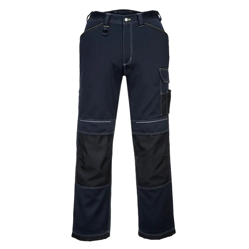 Portwest PW3 Arbetsbyxor T601 - Marinblå/Svart (NBR) / 28