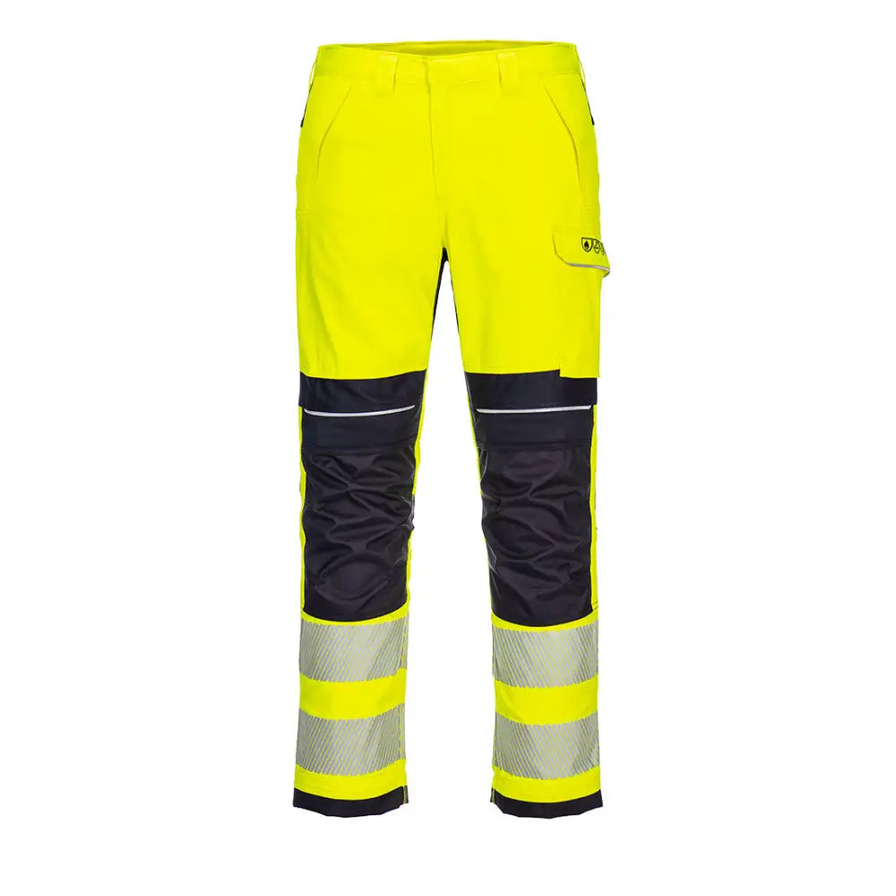 Portwest PW3 FR Modaflame Hi-Vis Arbetsbyxa Stretch Klass 2 FR406 - Gul/Marinblå (YNR) / 28