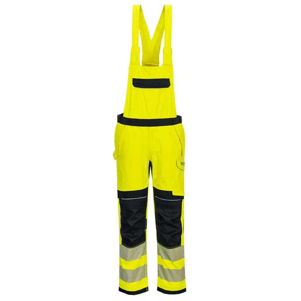 Portwest PW3 FR Modaflame Hi-Vis Hängslebyxa FR420 - Gul/Marinblå (YNR) / S