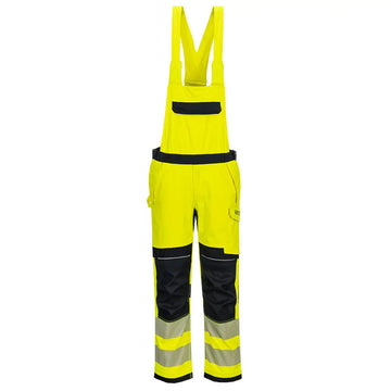Portwest PW3 FR Modaflame Hi-Vis Hängslebyxa FR420 - Gul/Marinblå (YNR) / S