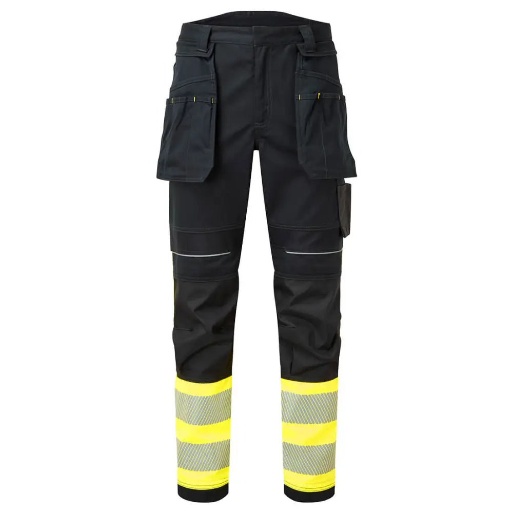 Portwest PW3 FR Modaflame Hi-Vis Hantverksbyxa Stretch Klass 1 FR416 - Gul/Svart (YBR) / 28