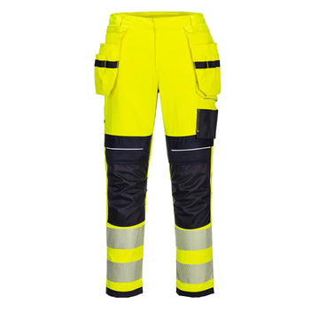 Portwest PW3 FR Modaflame Hi-Vis Hantverksbyxa Stretch Klass 2 FR407 - Gul/Marinblå (YNR) / 28