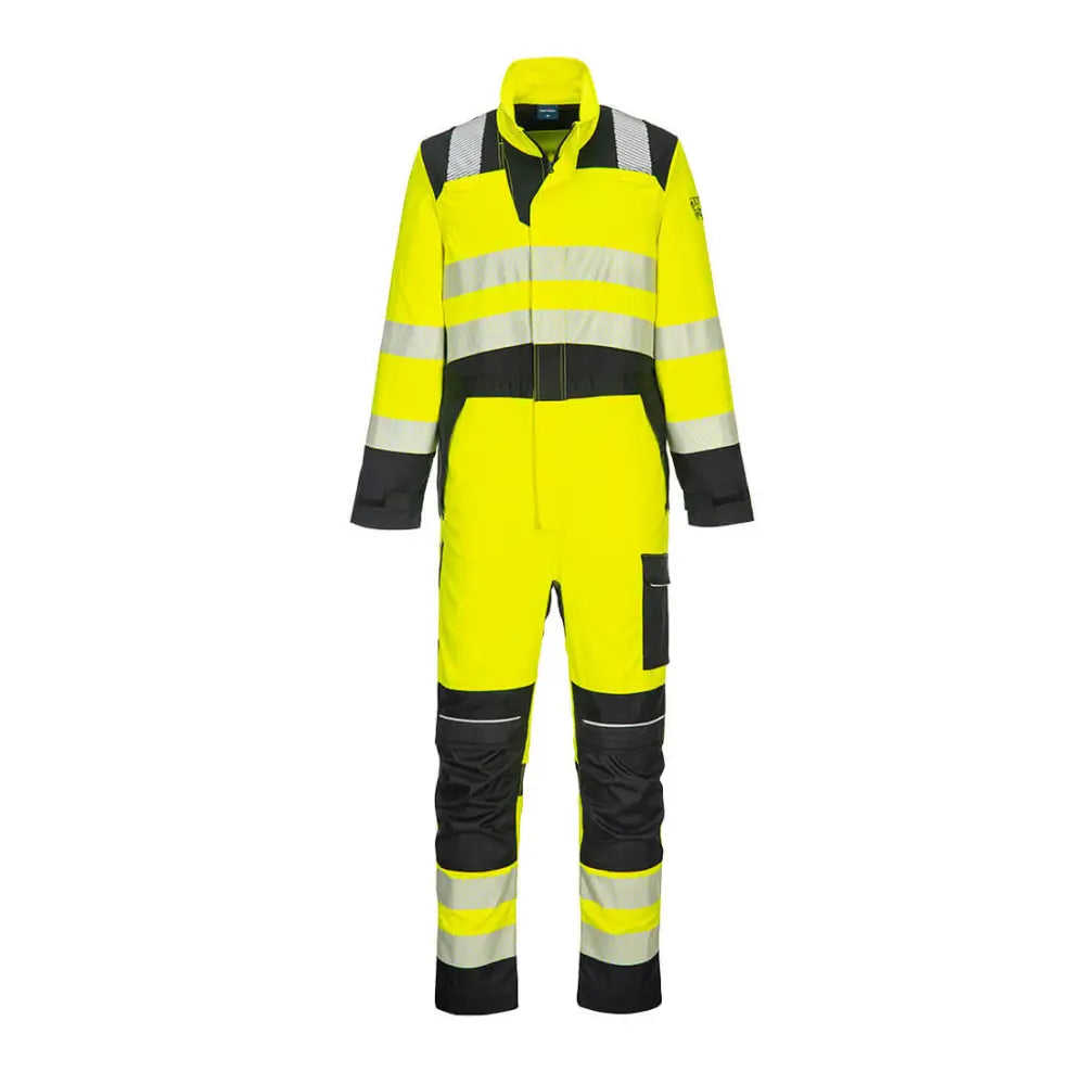 Portwest PW3 FR Modaflame Hi-Vis Overall FR507 - Gul/Svart (YBR) / S