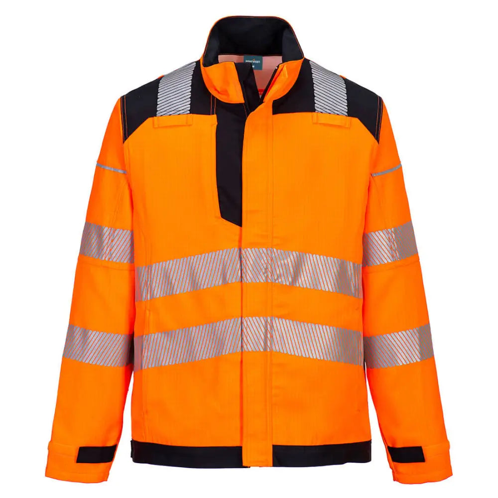 Portwest PW3 FR Modaflame HVO Arbetsjacka Stretch Klass 3 FR722 - Orange/Svart (OBR) / XS
