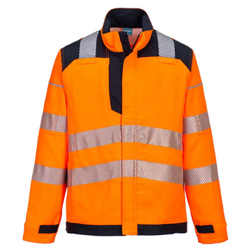 Portwest PW3 FR Modaflame HVO Arbetsjacka Stretch Klass 3 FR722 - Orange/Marinblå (ONR) / S
