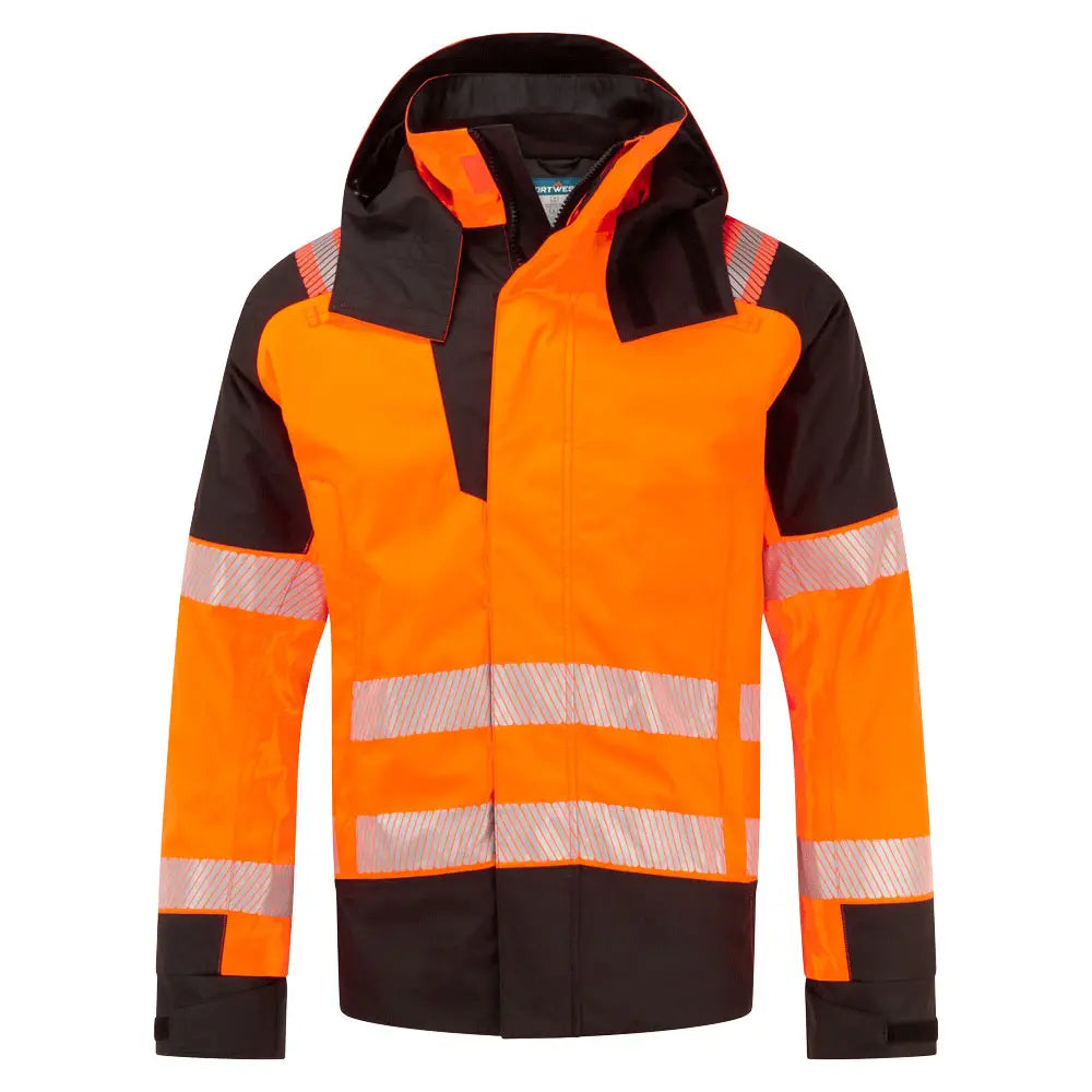 Portwest PW3 FR Modaflame Rain+ Hi-Vis Vinterjacka FR606 - Orange/Svart (OBR) / S