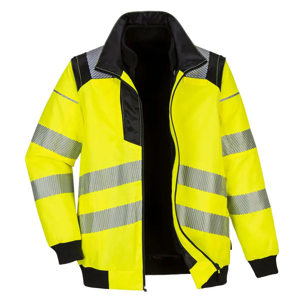Portwest PW3 Hi-Vis 3-in-1 Pilot Jacka PW302 - Gul/Svart (YBR) / S