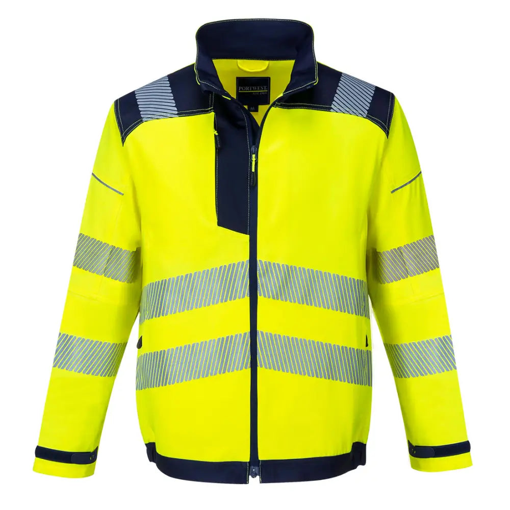 Portwest PW3 Hi-Vis arbetar Jacka T500 - Gul/Marinblå (YNR) / S