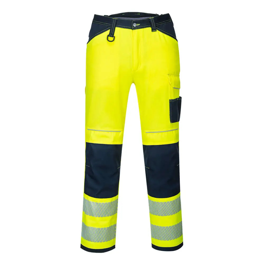 Portwest PW3 Hi-Vis arbetsbyxor Byxor PW340 - Gul/Marinblå (YNR) / 28