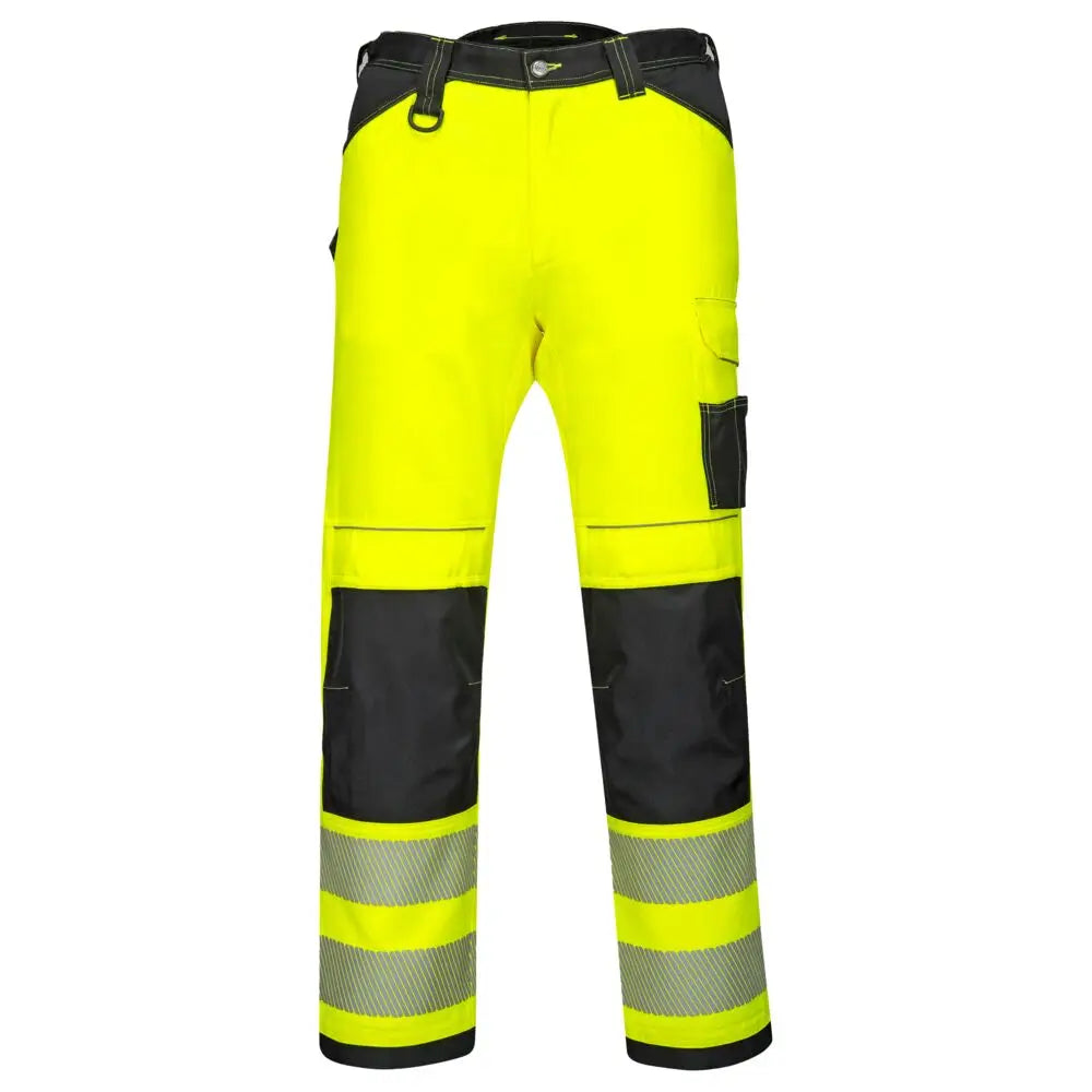 Portwest PW3 Hi-Vis arbetsbyxor Byxor PW340 - Gul/Svart (YBR) / 28