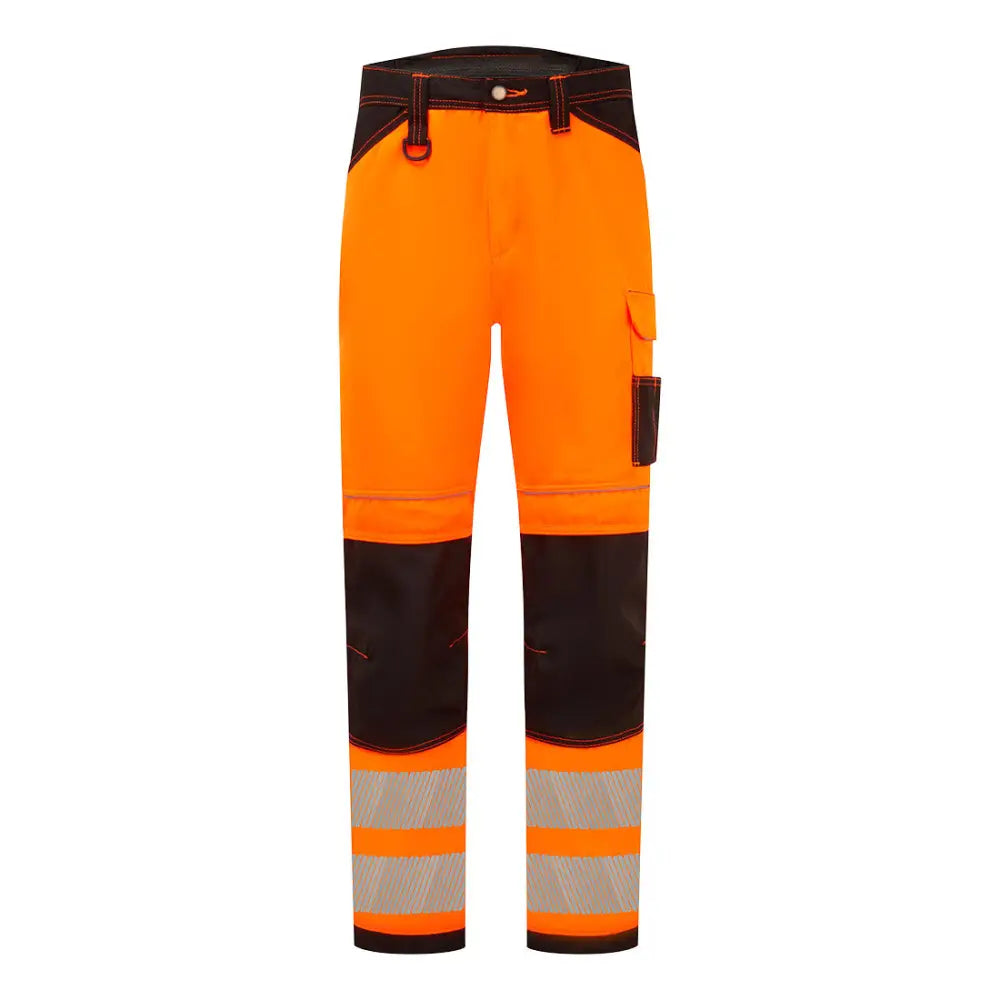 Portwest PW3 Hi-Vis arbetsbyxor Byxor PW340 - Orange/svart kort (OBS) / 28