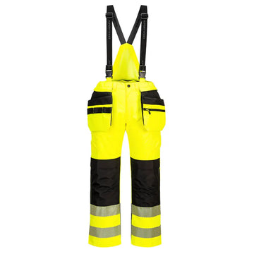 Portwest PW3 Hi-Vis arbetsbyxor Byxor PW356 - Gul/Svart (YBR) / S