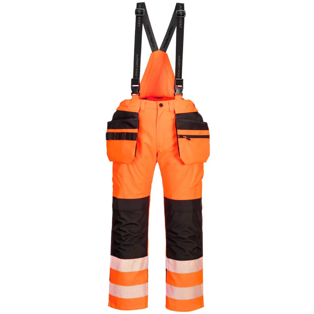 Portwest PW3 Hi-Vis arbetsbyxor Byxor PW356 - Orange/Svart (OBR) / S