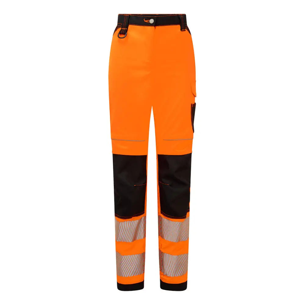 Portwest PW3 Hi-Vis Damer Stretch Arbetsbyxa PW385 - Orange/Svart (OBR) / 26