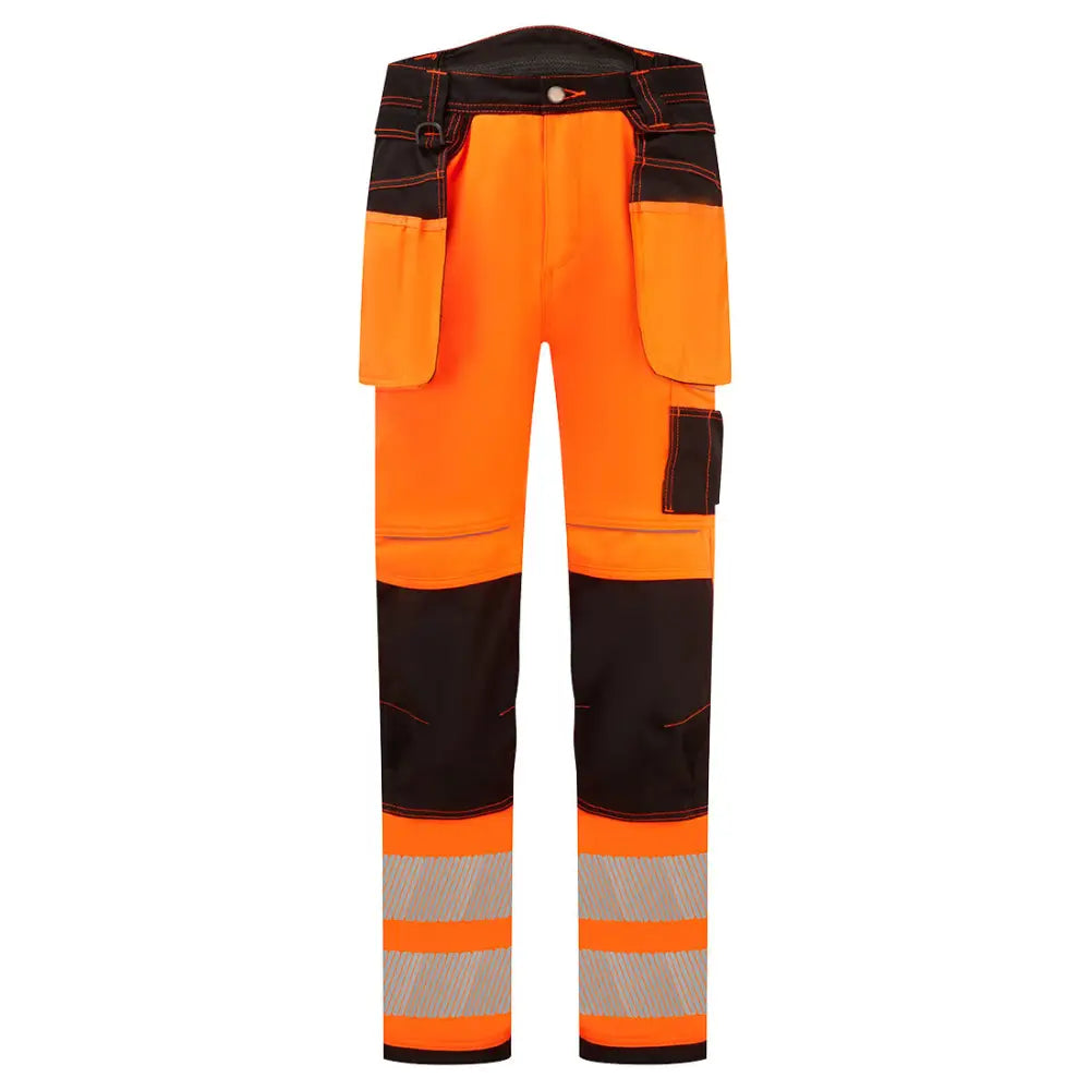 Portwest PW3 Hi-Vis Hantverksbyxa Stretch Klass 2 PW306 - Orange/Svart (OBR) / 28