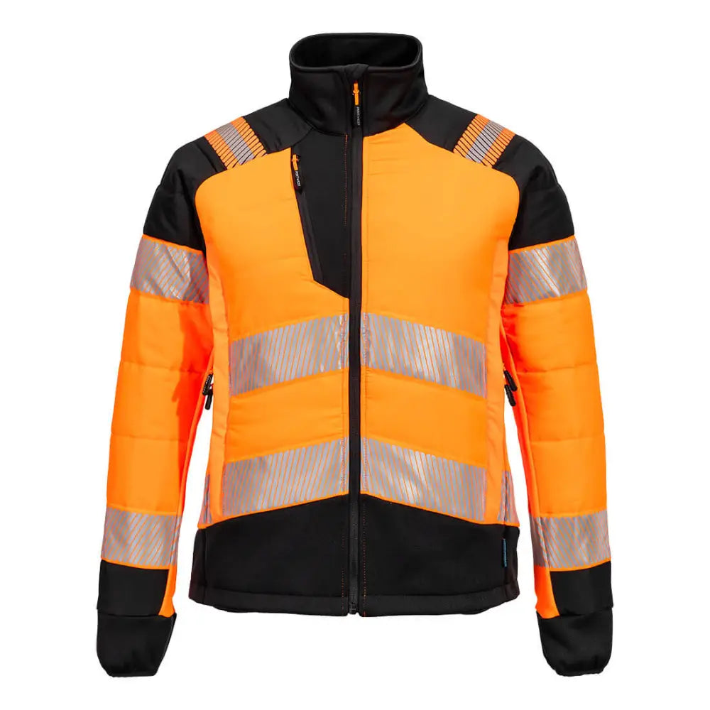 Portwest PW3 Hi-Vis Hybrid Baffle jacka för kvinnor T171 - Orange/Svart (OBR) / XS