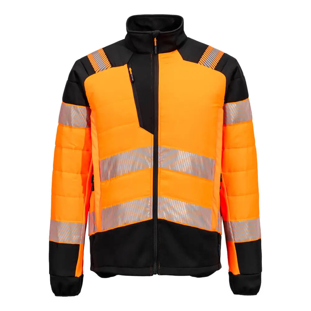 Portwest PW3 Hi-Vis Hybrid Baffle Jacka T170 - Orange/Svart (OBR) / S