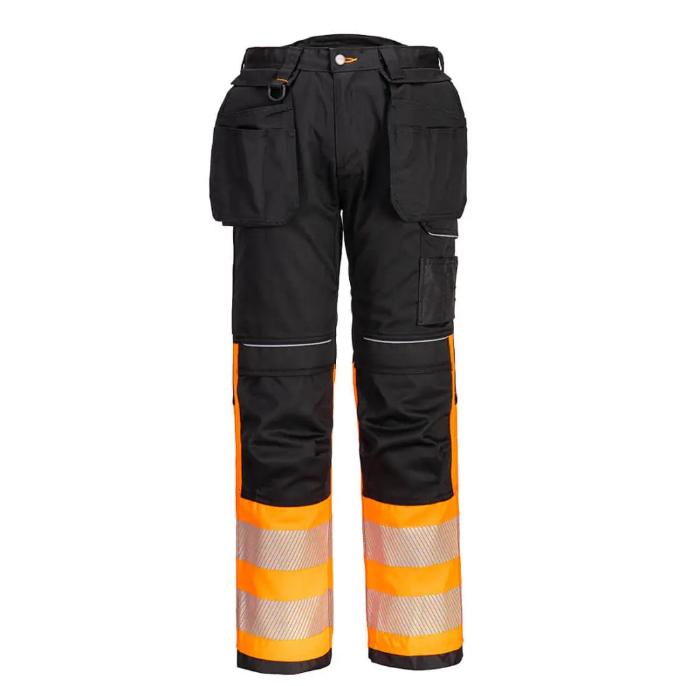 Portwest PW3 Hi-Vis Klass 1 Hölster Byxa PW307 - Orange/Svart (OBR) / 28