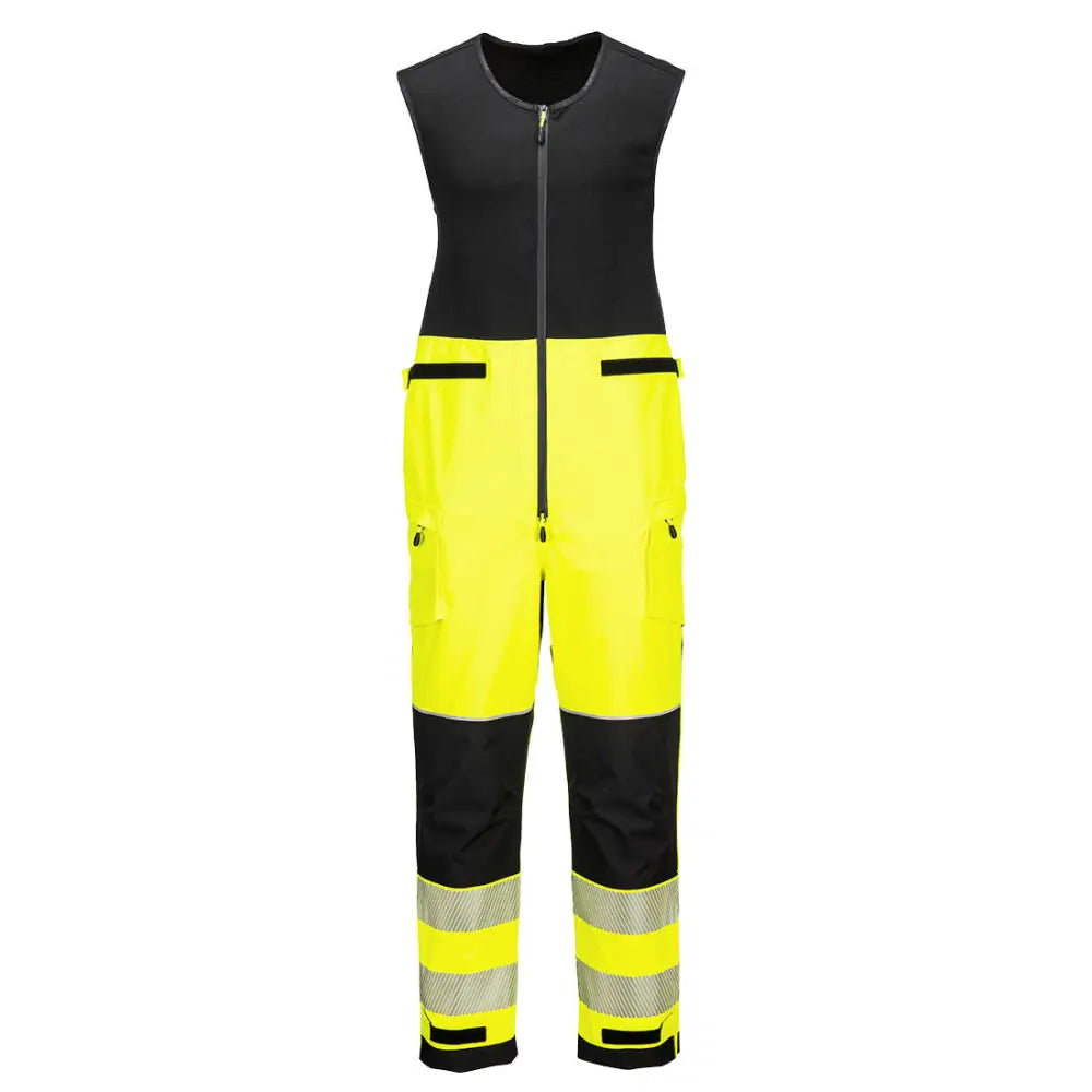 Portwest PW3 Hi-Vis Regnsalopett (3L) T150 - Gul/Svart (YBR) / S