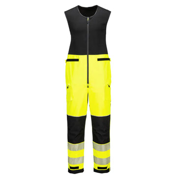 Portwest PW3 Hi-Vis Regnsalopett (3L) T150 - Gul/Svart (YBR) / S