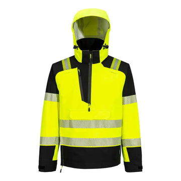 Portwest PW3 Hi-Vis skaljacka halv zip (3-lager) T161 - Gul/Svart (YBR) / S