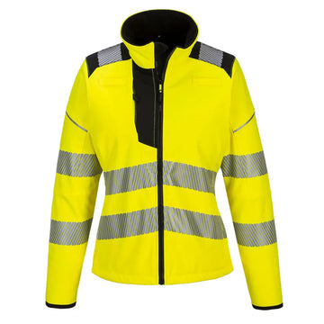Portwest PW3 Hi-vis softshell för kvinnor PW381 - Gul/Svart (YBR) / XS