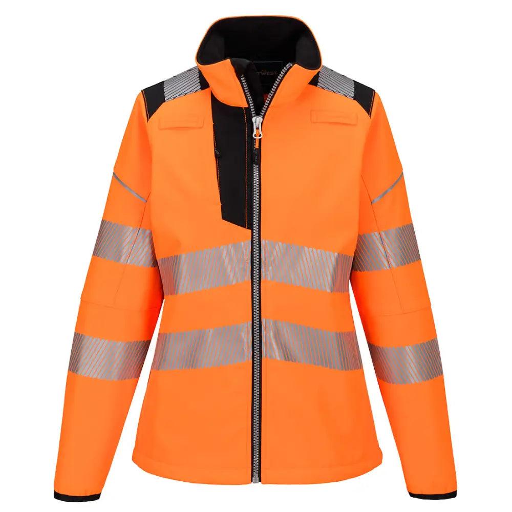 Portwest PW3 Hi-vis softshell för kvinnor PW381 - Orange/Svart (OBR) / XS