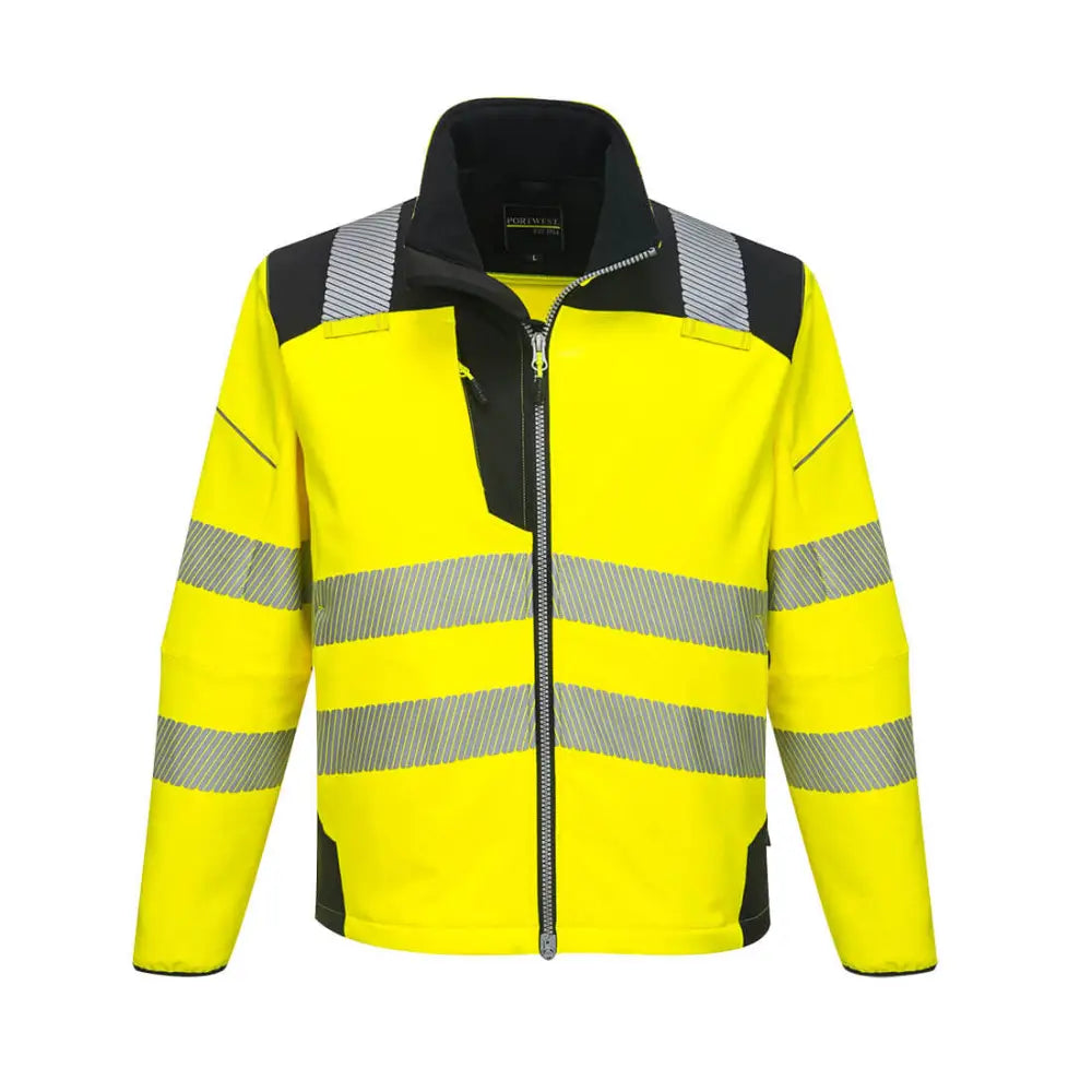 Portwest PW3 Hi-Vis softshell Jacka T402 - Gul/Svart (YBR) / XS
