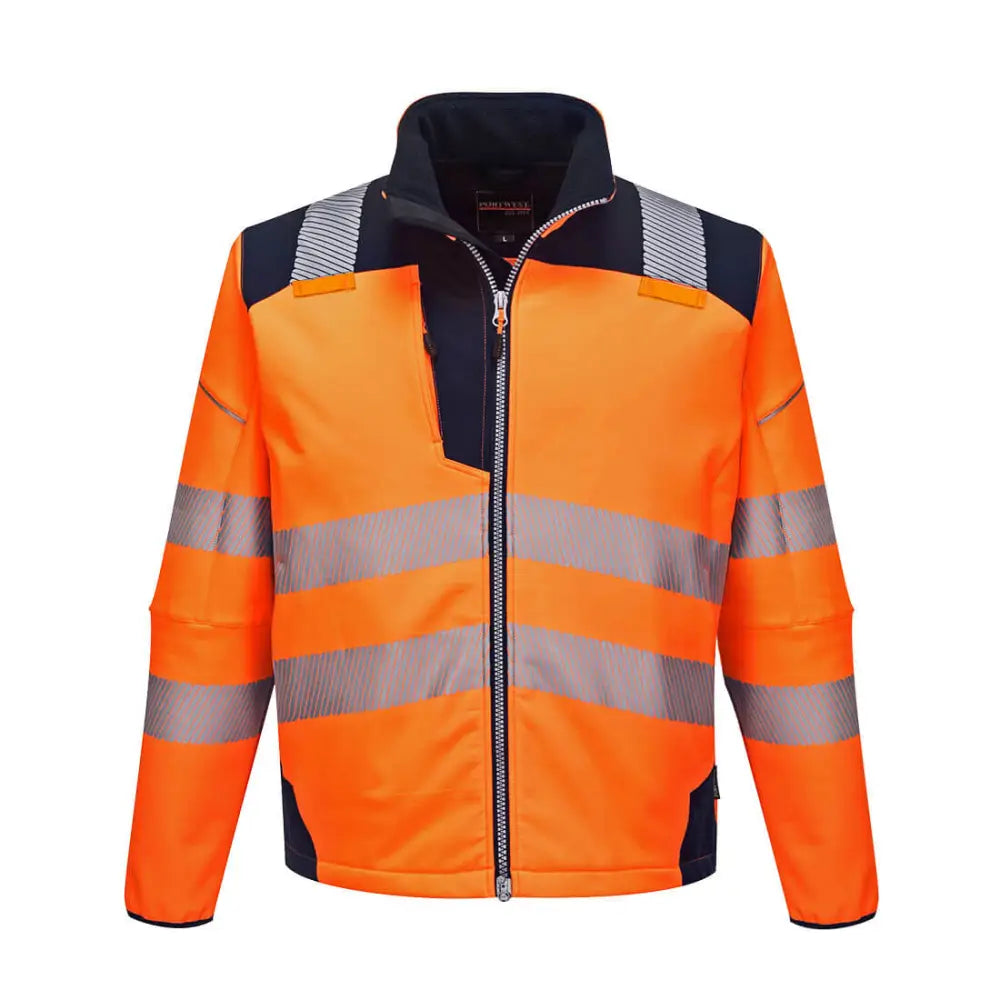 Portwest PW3 Hi-Vis softshell Jacka T402 - Orange/Marinblå (ONR) / S