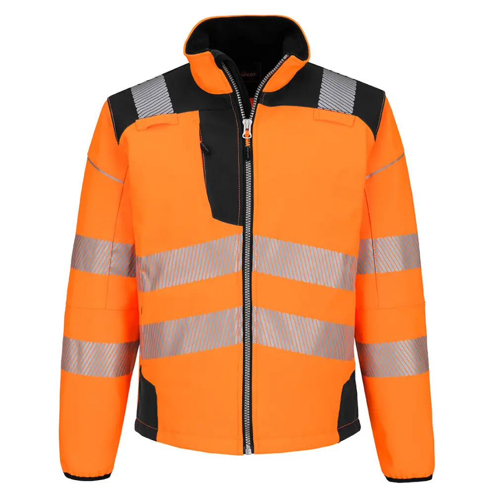 Portwest PW3 Hi-Vis softshell Jacka T402 - Orange/Svart (OBR) / XS