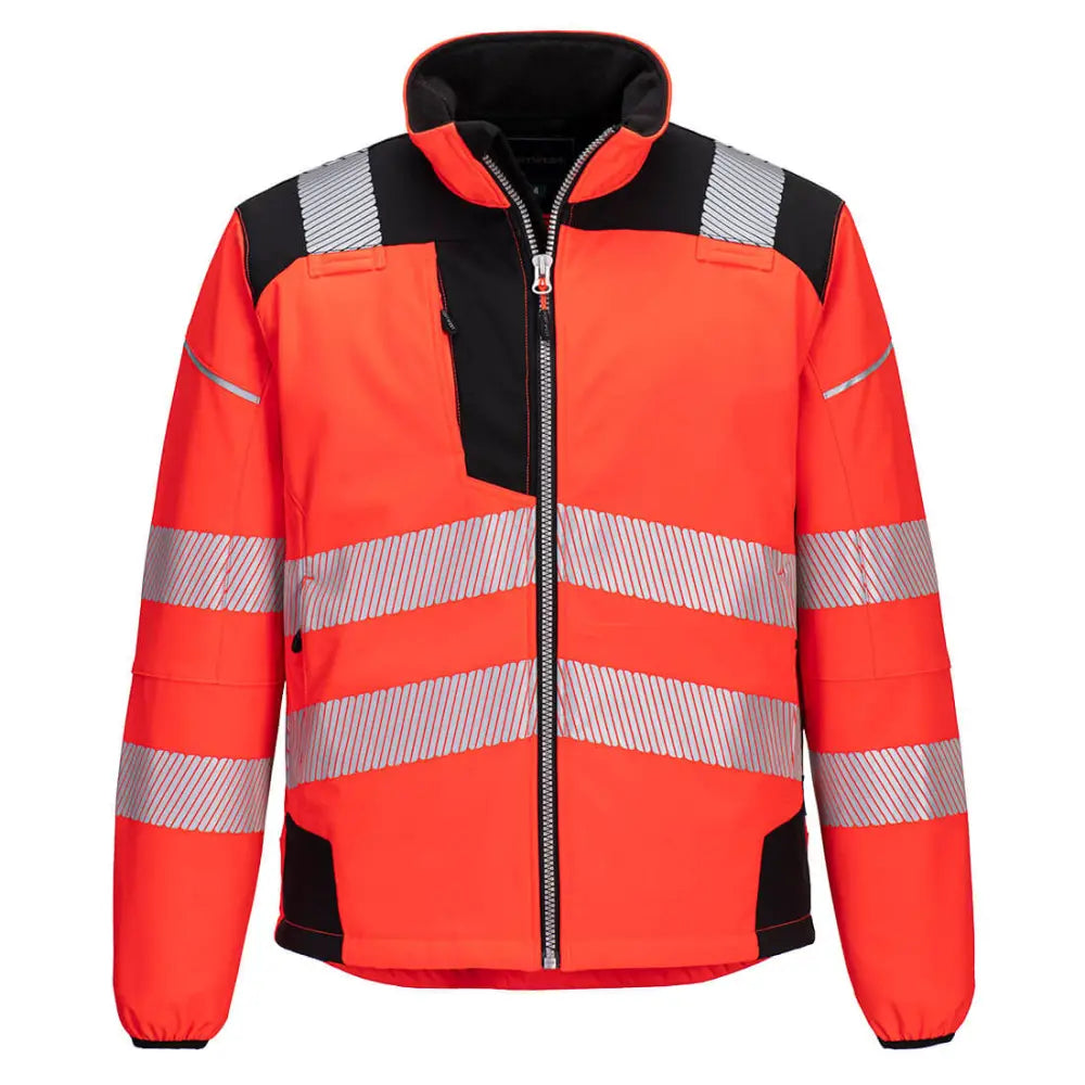Portwest PW3 Hi-Vis softshell Jacka T402 - Röd/Svart (RBK) / S