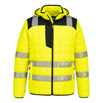 Portwest PW3 Hi-Vis Square Baffle Jacket T165 - Gul/Svart (YBR) / S