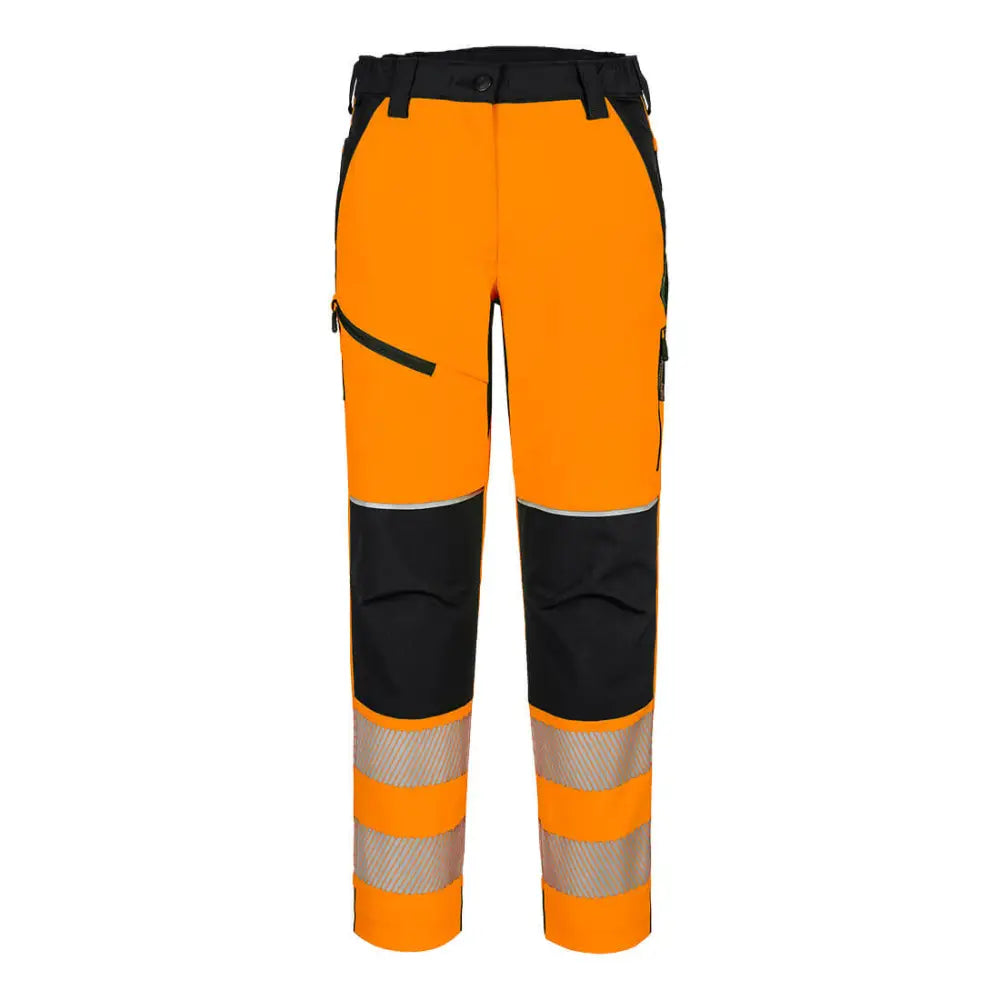 Portwest PW3 Hi-Vis Stretch byxor för damer T141 - Orange/Svart (OBR) / XS
