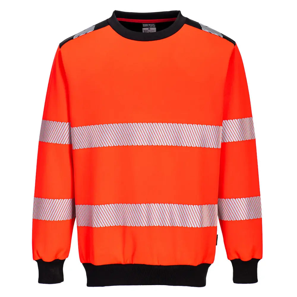 Portwest PW3 Hi-Vis Sweatshirt PW379 - Röd/Svart (RBK) / S